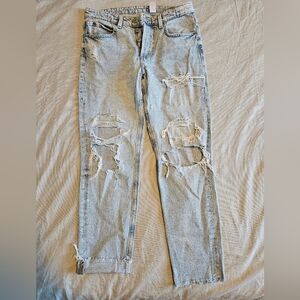 & DENIM Distressed Boyfriend Jeans